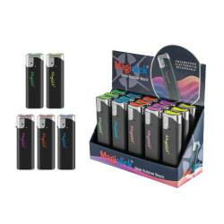 Encendedor Magiclick Slide Engomado Black x 15
