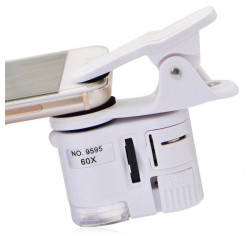 Lupa Microscopio c/ Pinza y Luz TL37