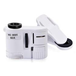 Lupa Microscopio c/ Pinza y Luz TL37