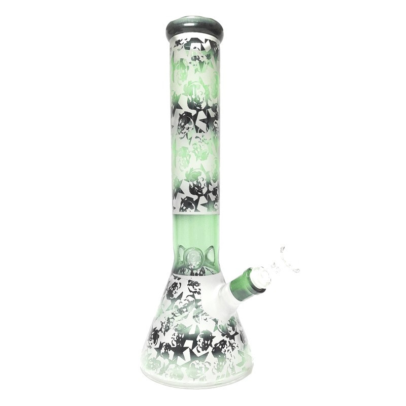 Bong de Vidrio Calavera Verde  GDE BNG 075A