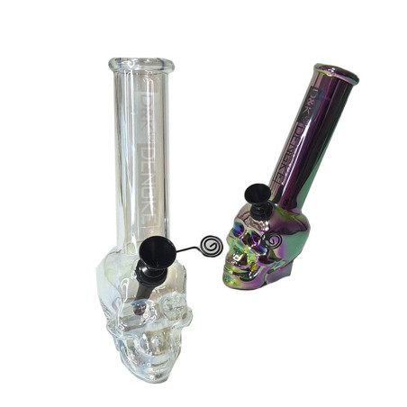 Bong Vidrio Calavera Cromado DK 6522-A