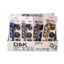 Pipa Vidrio Calavera Cromada DK 8441 E