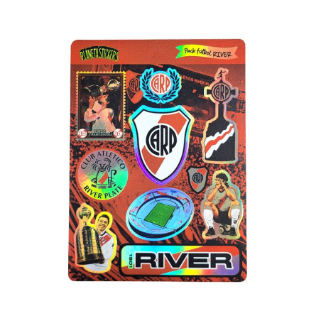 Plancha Stickers Vinilo Tornasolado River