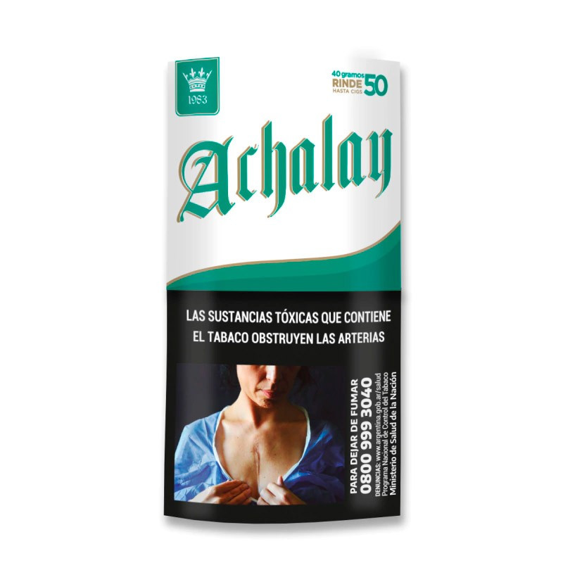 Achalay Tabaco Menta x40grs.